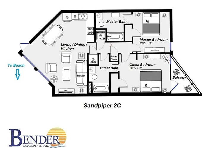 Holiday home Sandpiper 2c *